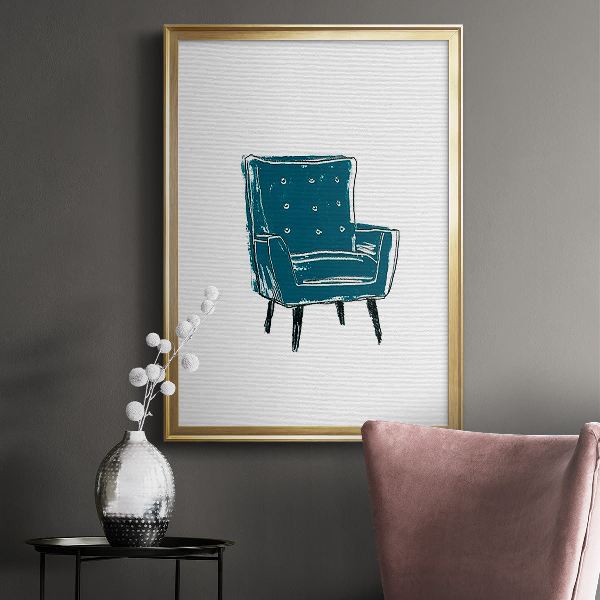 Take a Seat VII - Modern Framed Canvas Print
