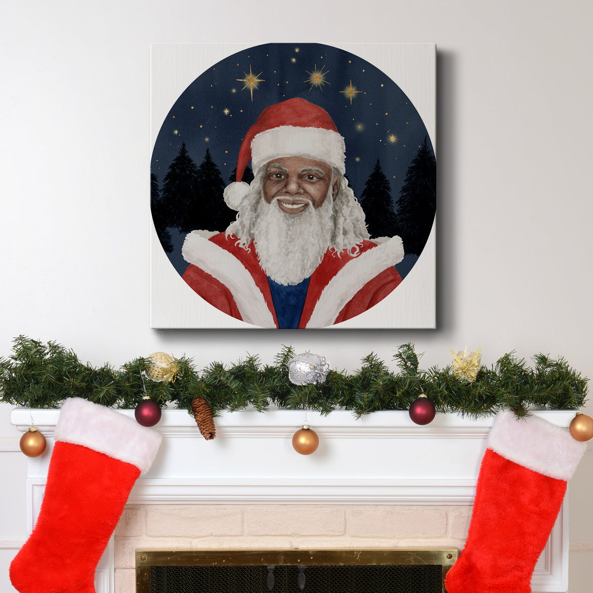 Celestial Christmas Collection C-Premium Gallery Wrapped Canvas - Ready to Hang