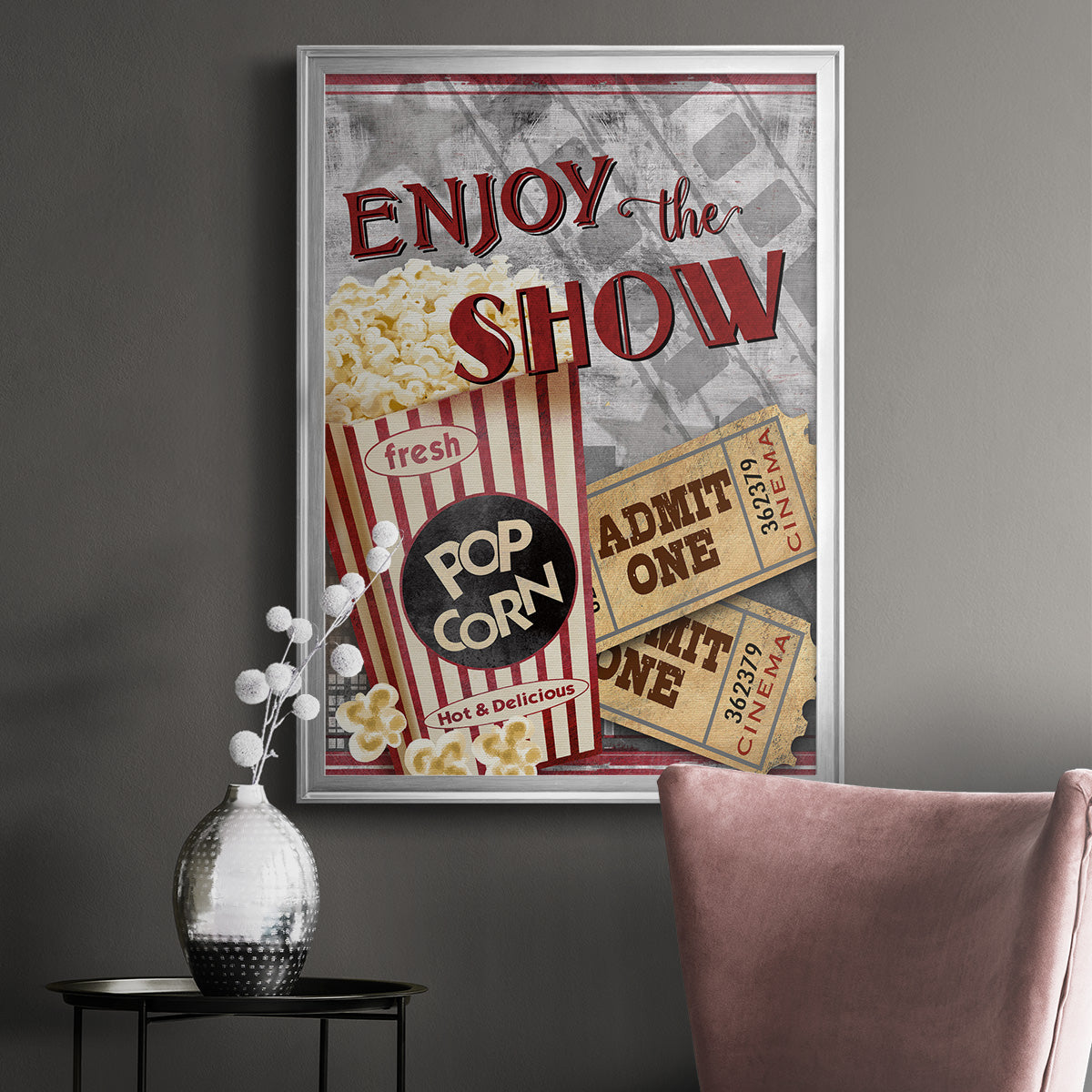 Movie Night I - Modern Framed Canvas Print