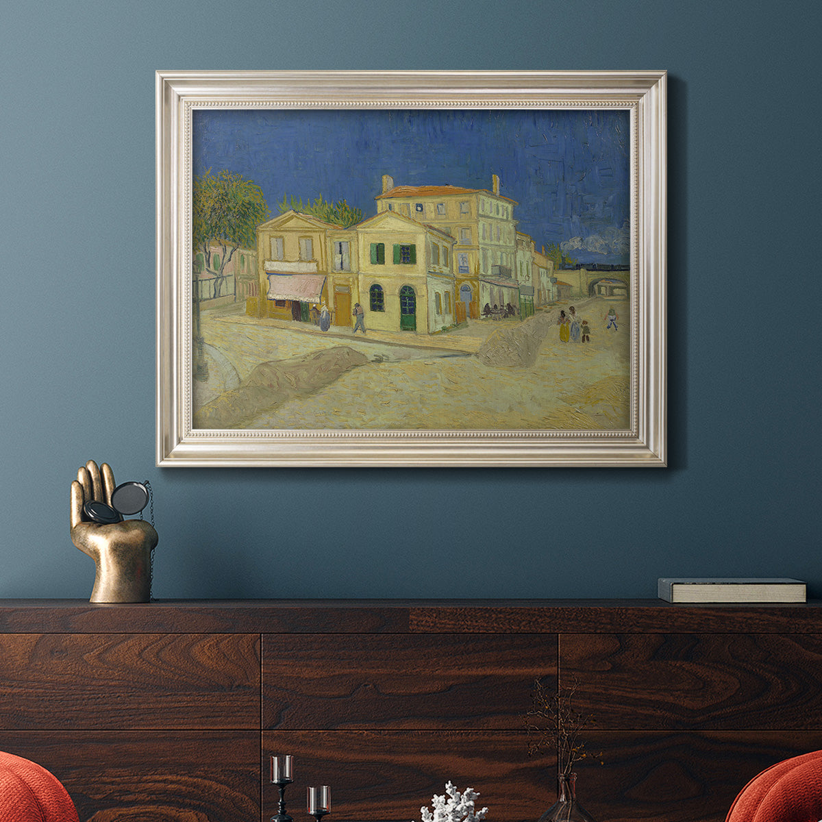 The Yellow House - Ornate Framed Canvas Print
