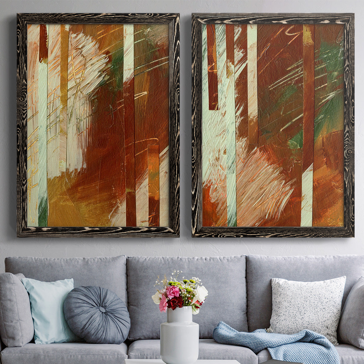 Wheaten I - Premium Framed Canvas 2 Piece Set - Ready to Hang