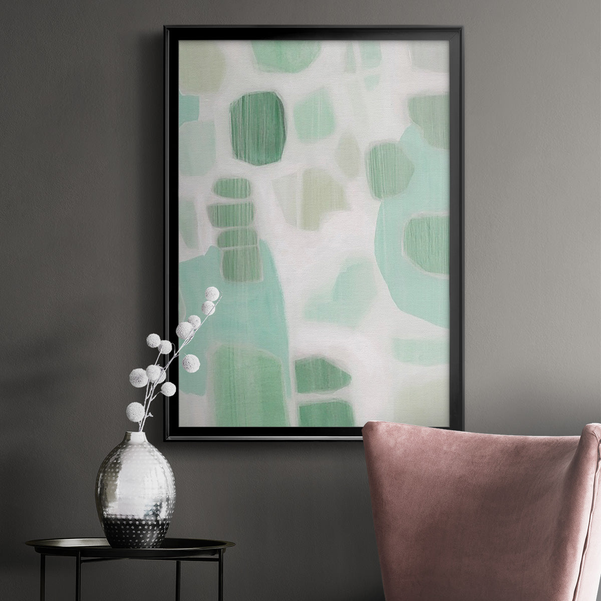 River Shapes I - Modern Framed Canvas Print