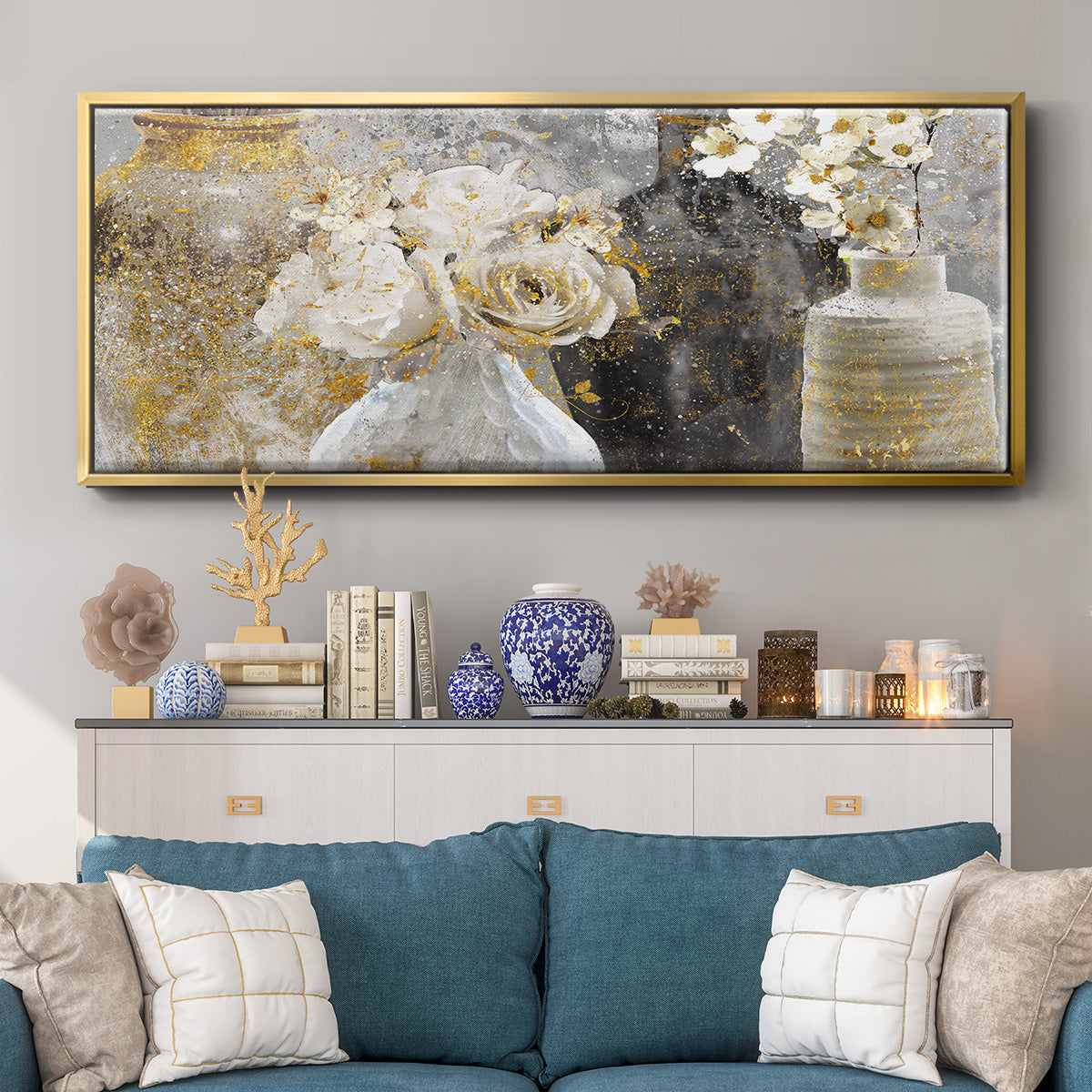 Fleur Couture - Floater Framed Canvas Print
