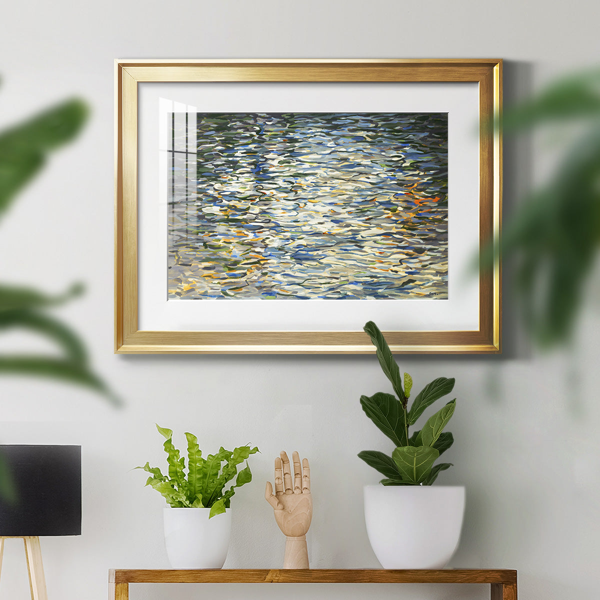 Water Reflections - Modern Framed Art Print