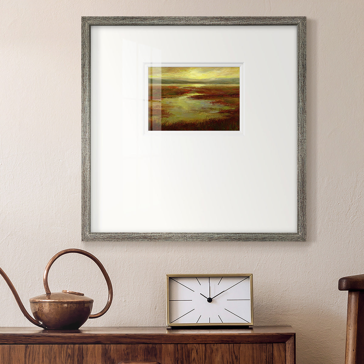 Coastal Views V Premium Framed Print Double Matboard