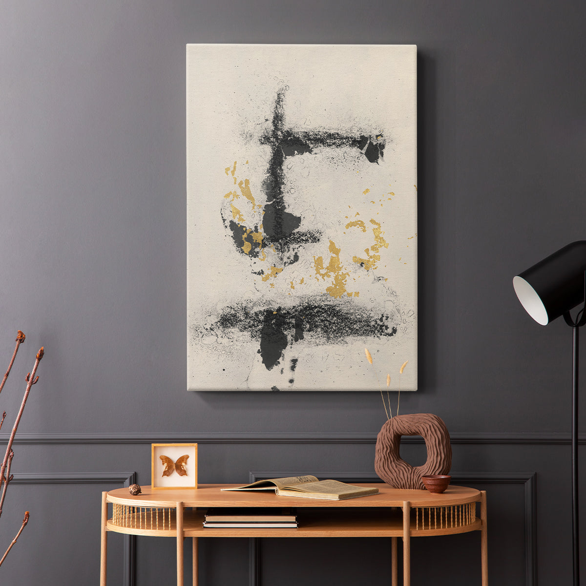 Charcoal Remnants II - Canvas Art Print