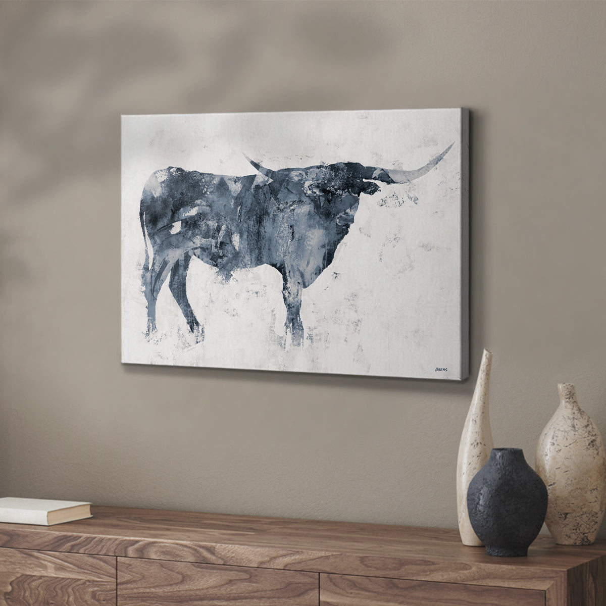 Long Horn - Canvas Art Print