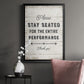 Please Stay Seated - Modern Framed Canvas Print