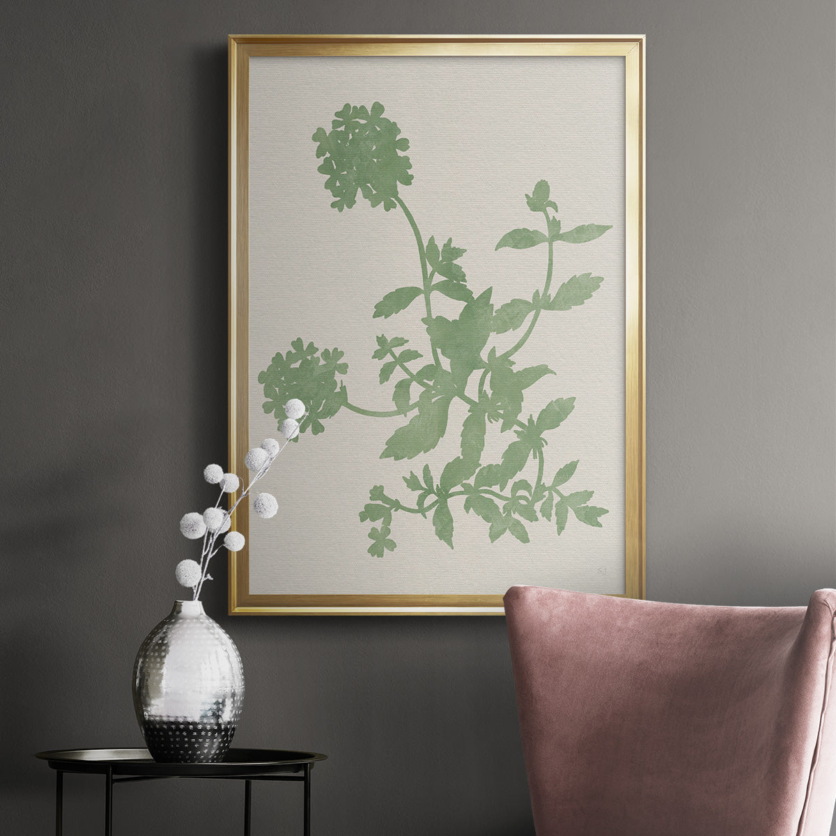 Vintage Garden II - Modern Framed Canvas Print