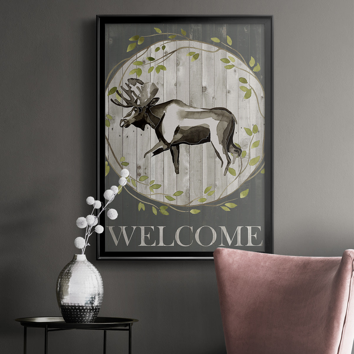 Woodland Welcome IV - Modern Framed Canvas Print