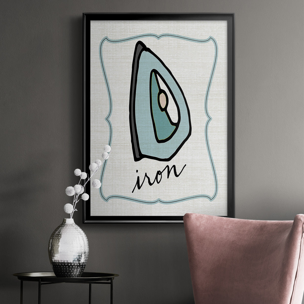 Iron - Modern Framed Canvas Print