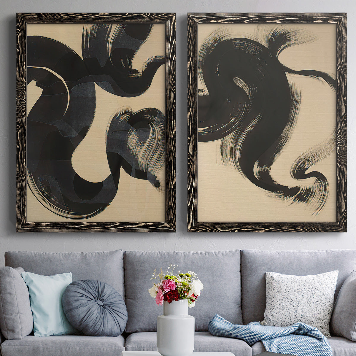 Sea Change I - Premium Framed Canvas 2 Piece Set - Ready to Hang