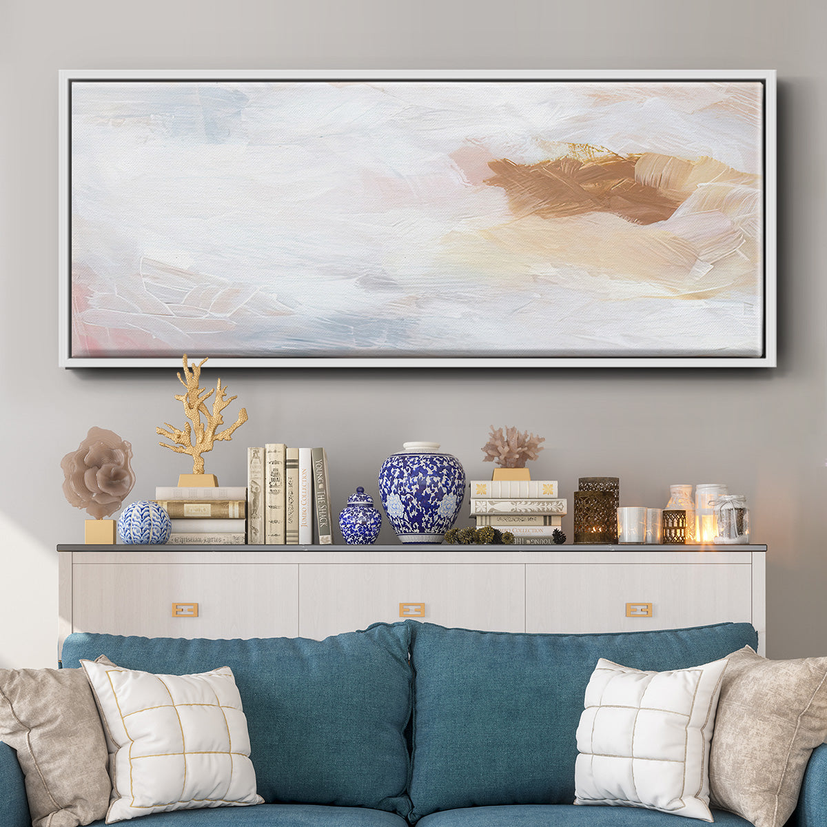 Dusk Clouds II - Floater Framed Canvas Print