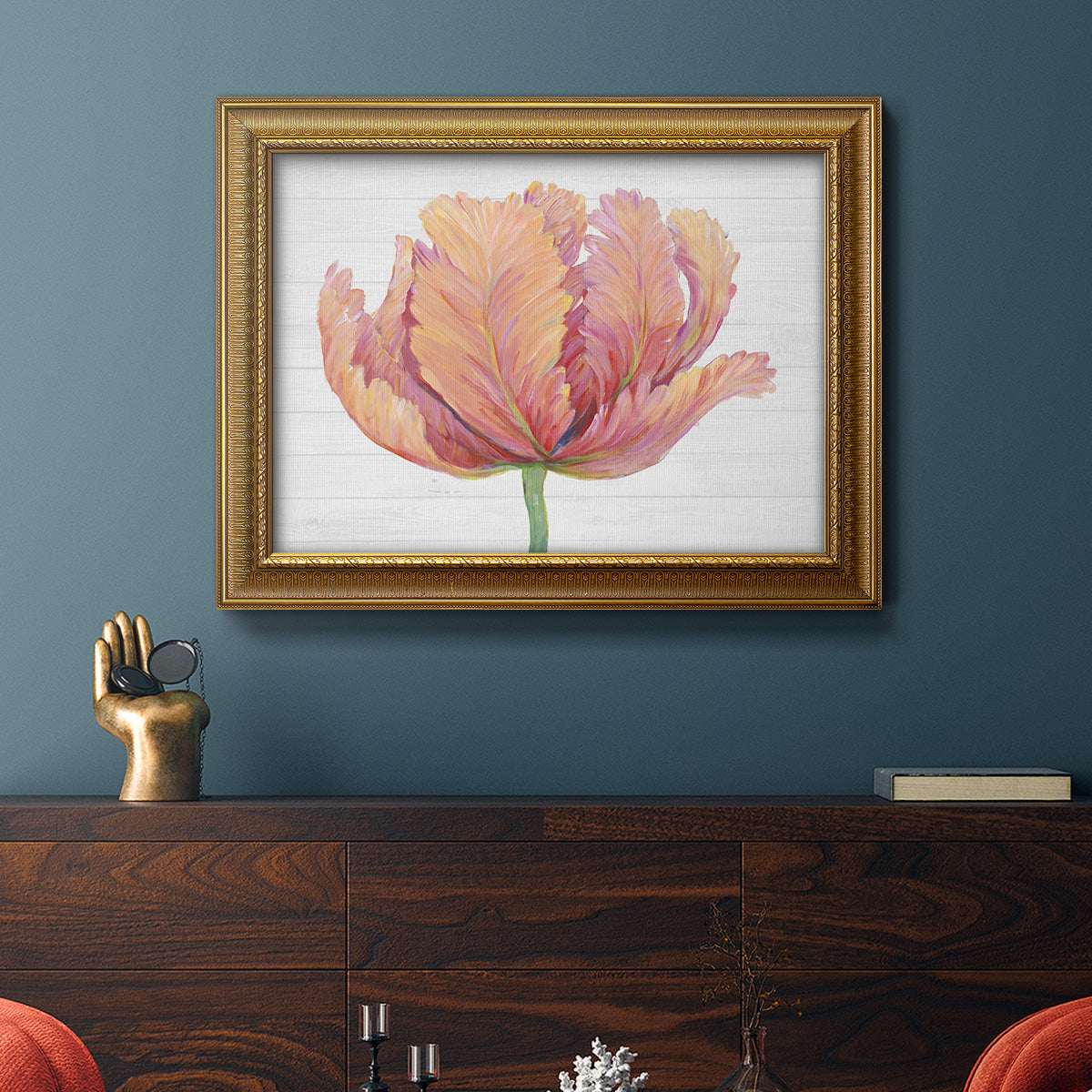 Single Pink Bloom I Premium Framed Canvas- Ready to Hang