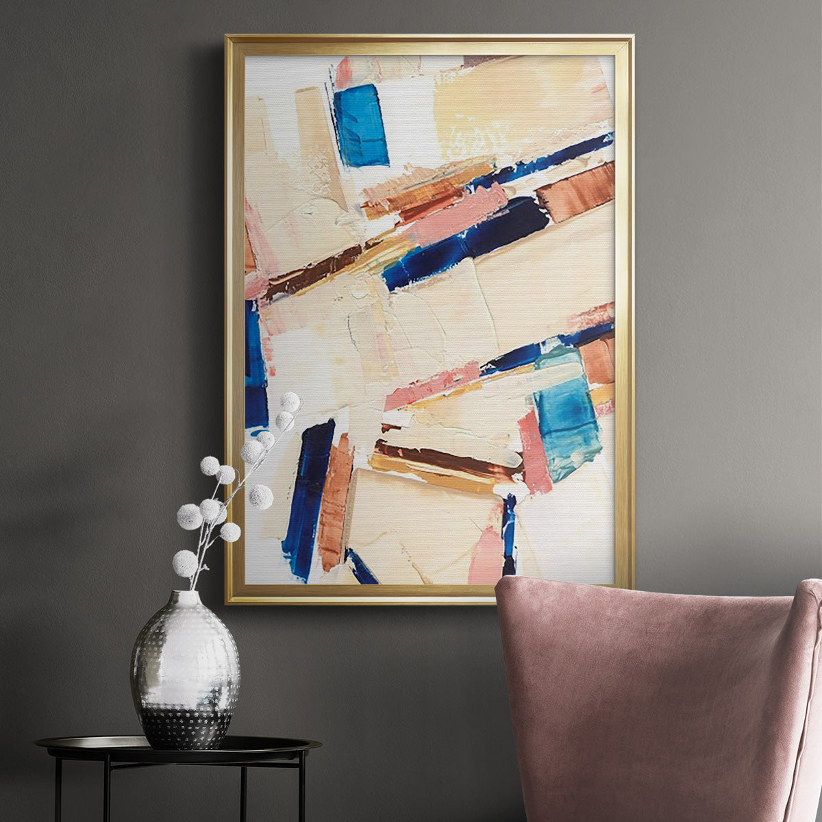 Pivot Point II - Modern Framed Canvas Print