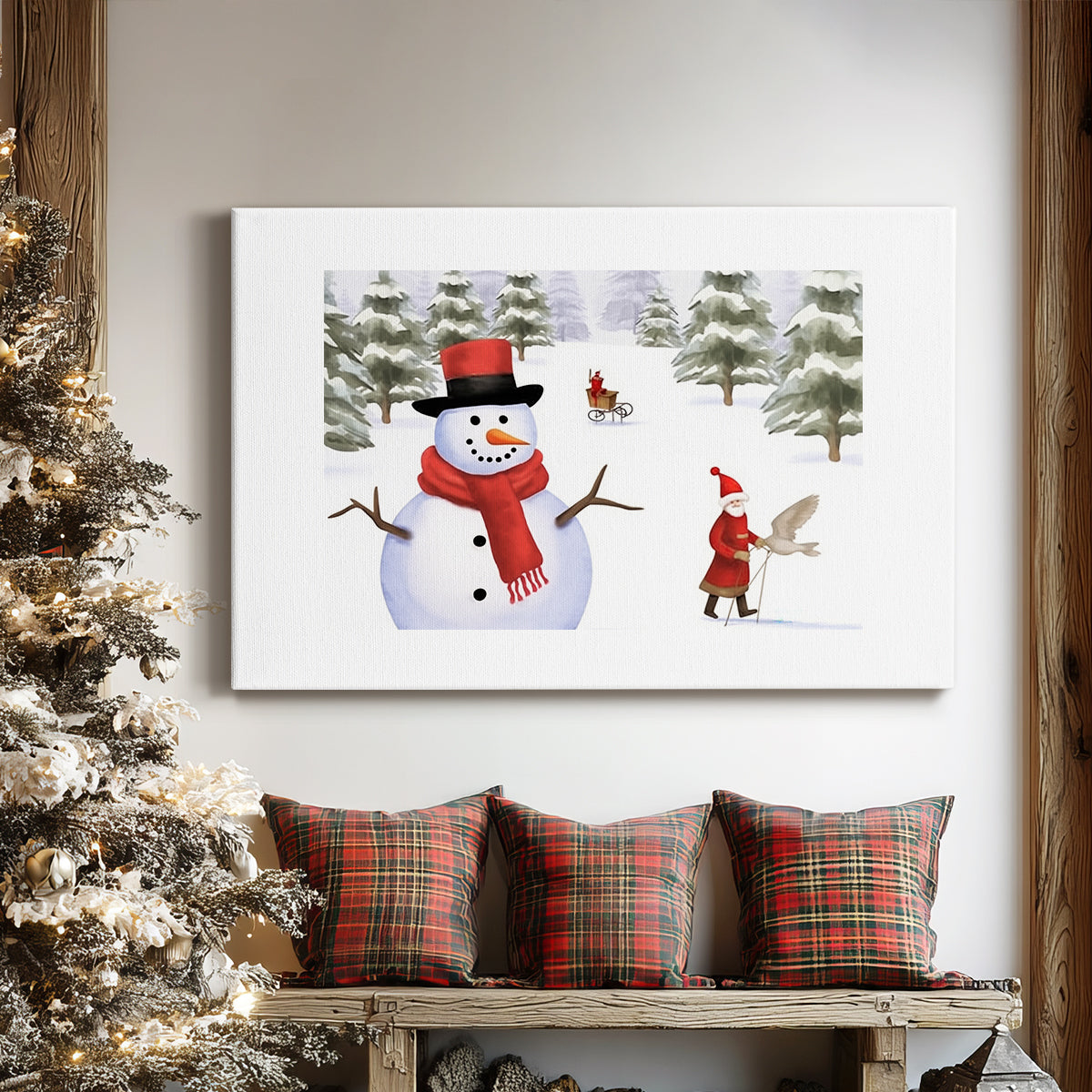 Pearled Fir at Dawn - Canvas Art Print