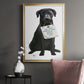 Love and Black Labrador - Modern Framed Canvas Print