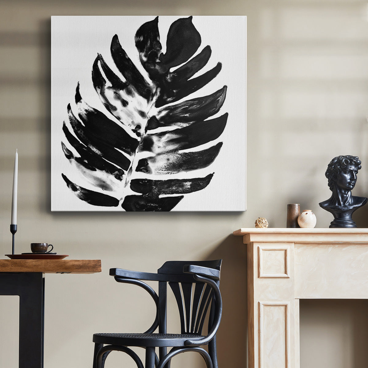 Monochrome Tropic VII - Canvas Art Print
