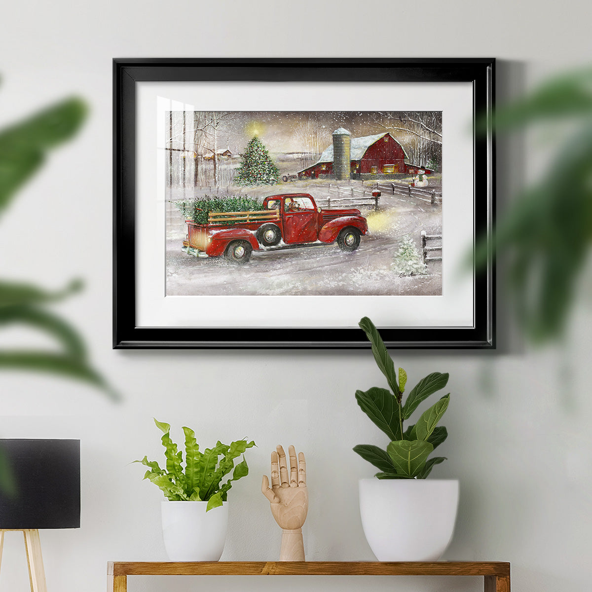 Making Christmas Memories - Modern Framed Art Print