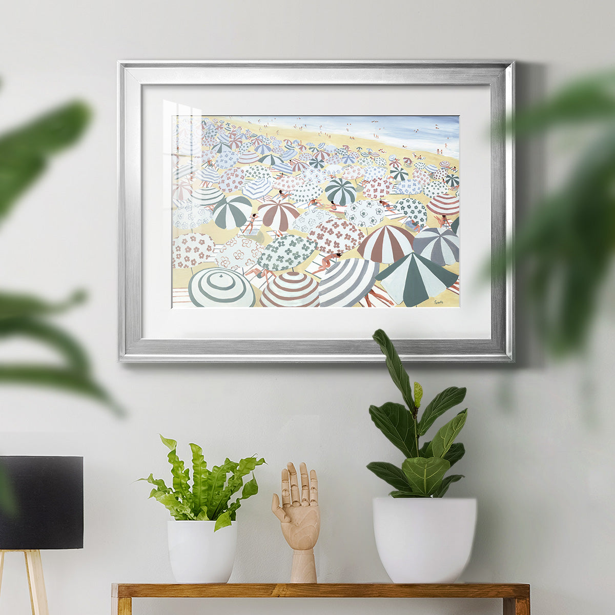 Subtle Beach - Modern Framed Art Print