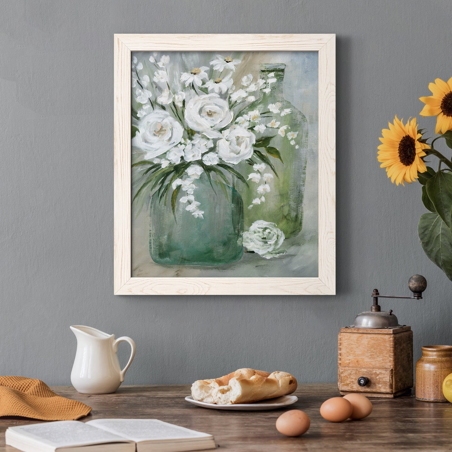 Rosey Afternoon - Premium Canvas Framed in Barnwood - Ready to Hang