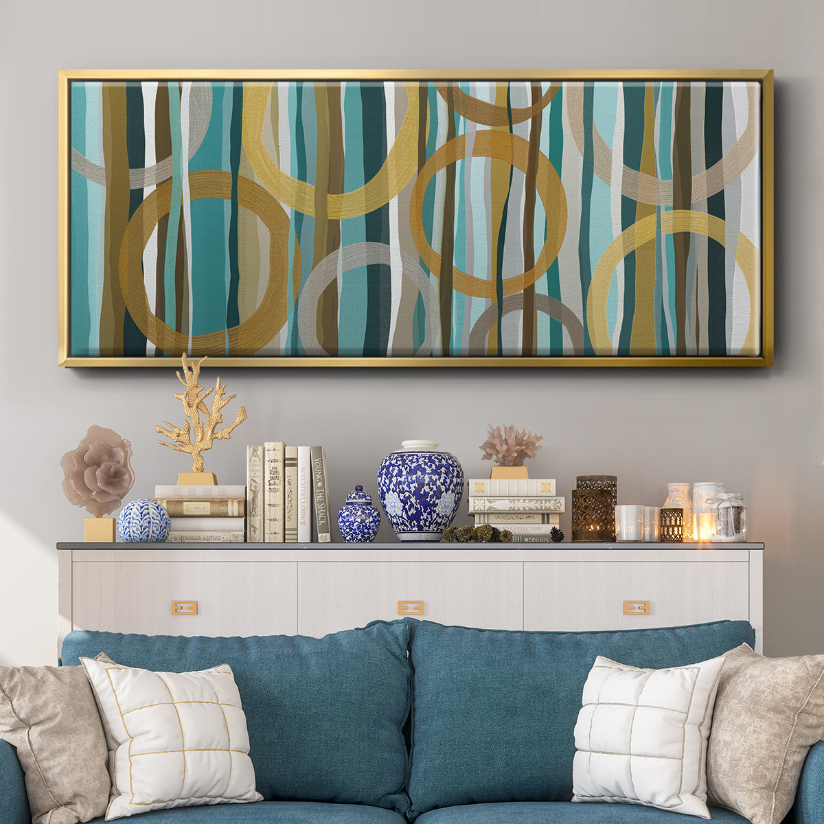 Autumn Trees I - Floater Framed Canvas Print