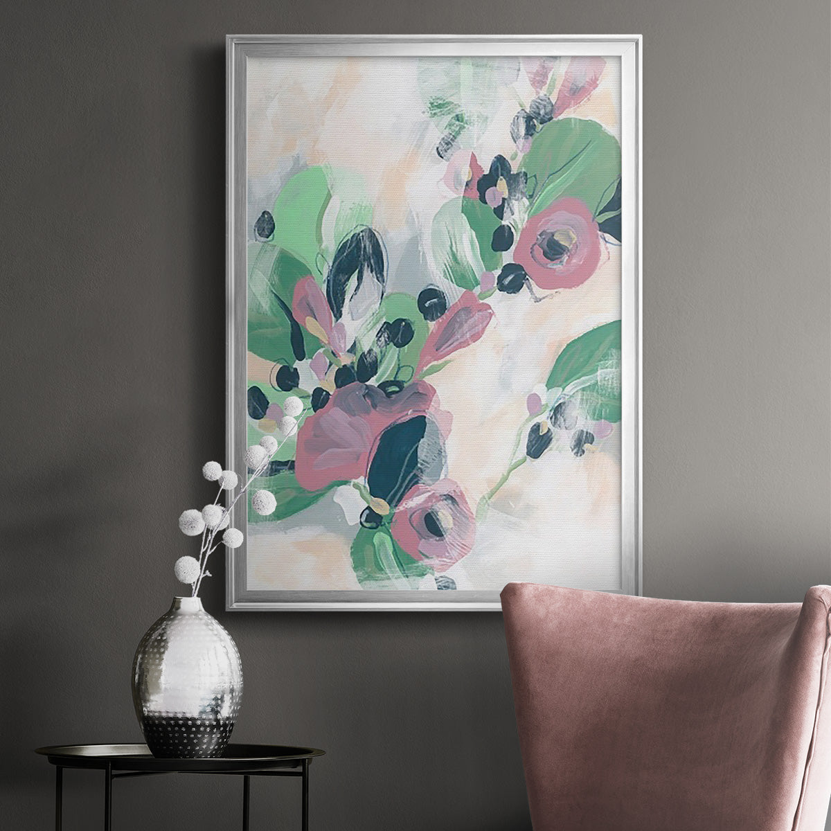 Tropical Branch Fresco II - Modern Framed Canvas Print