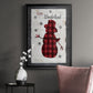 Checkered Snowman II - Modern Framed Canvas Print