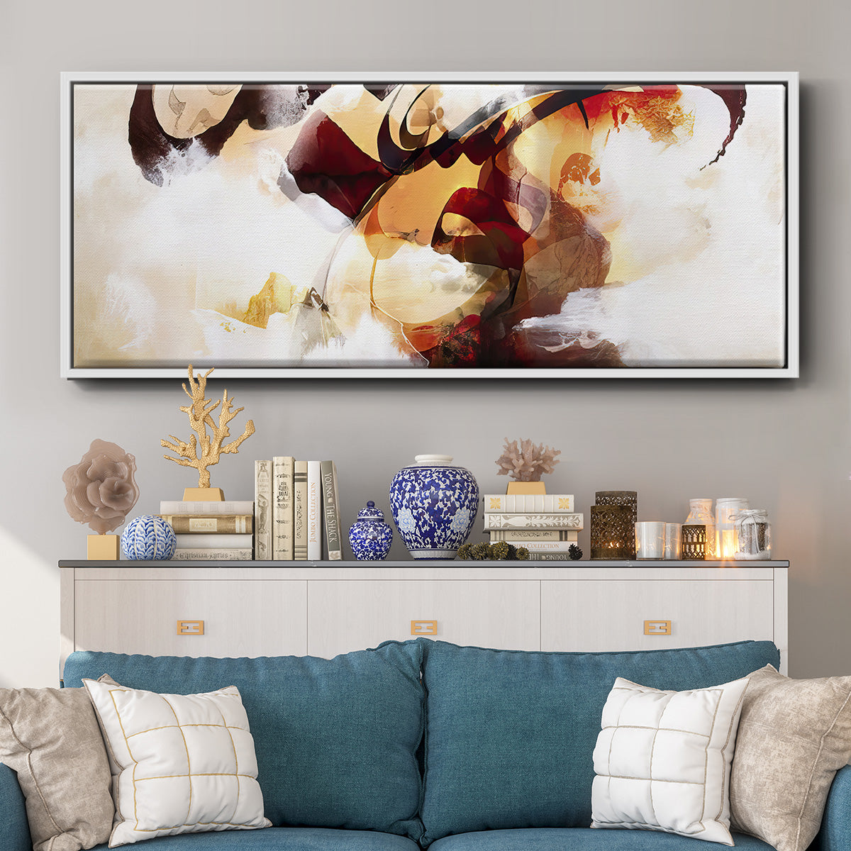 Ramad IV - Floater Framed Canvas Print