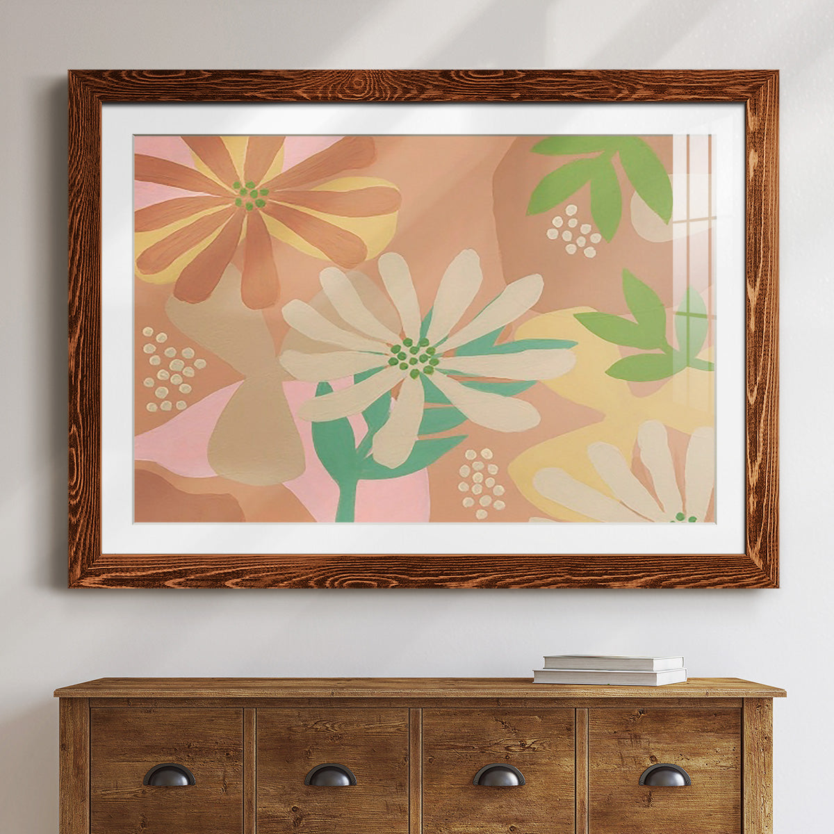 Neutral Blooms III-Premium Framed Print - Ready to Hang