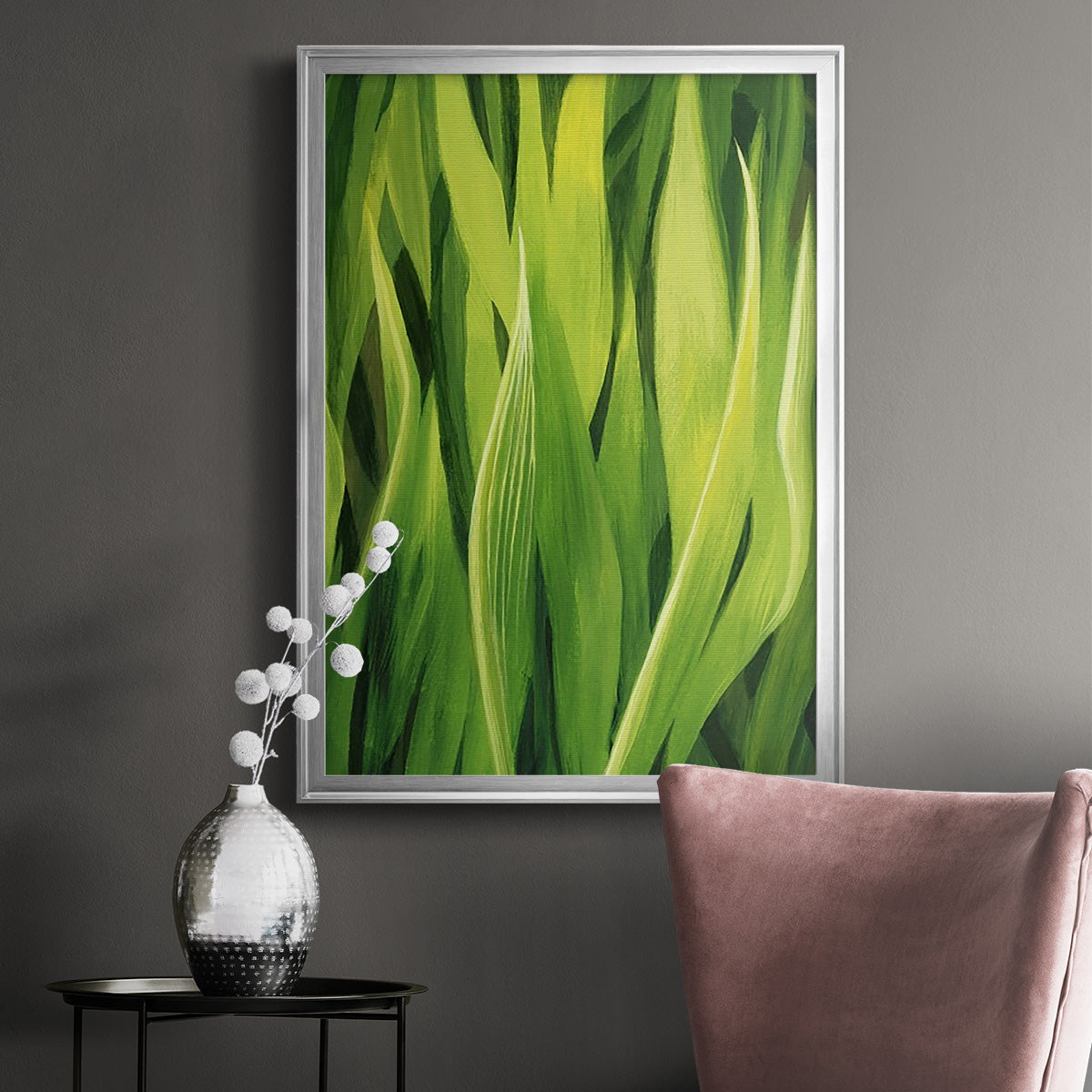 Blades of Grass II - Modern Framed Canvas Print