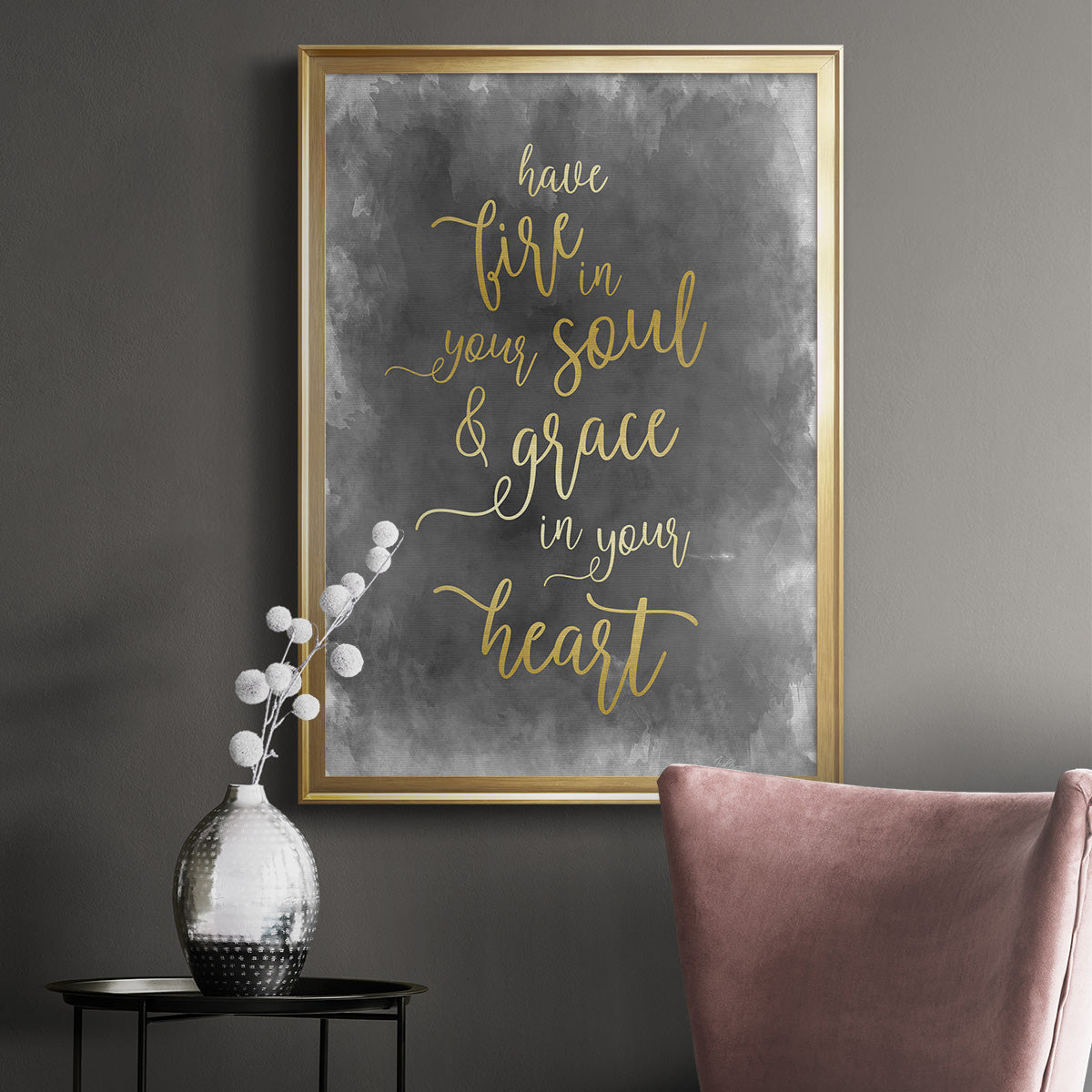 Fire in Your Soul - Modern Framed Canvas Print