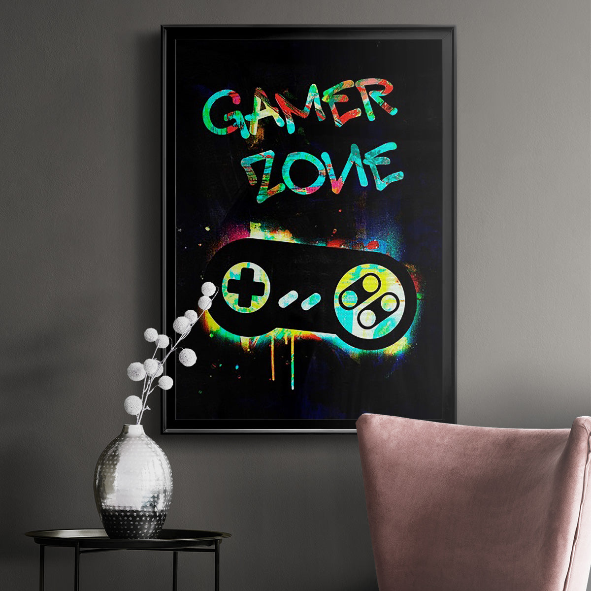 Gamer Tag IV - Modern Framed Canvas Print