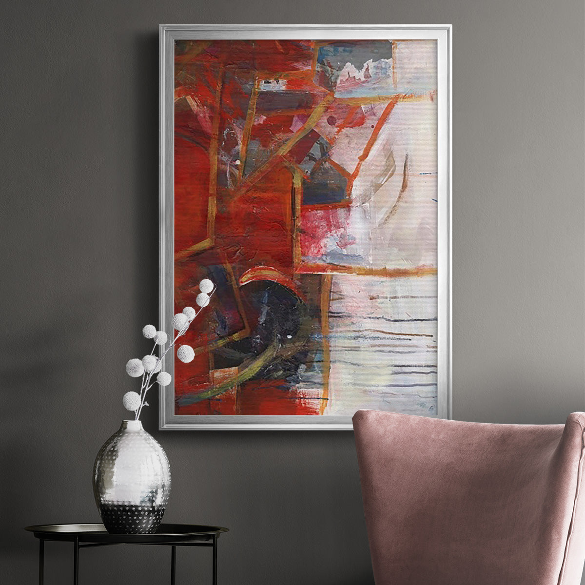City Life IV - Modern Framed Canvas Print