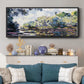 Section of the Seine, Near Giverny, 1885 - Floater Framed Canvas Print