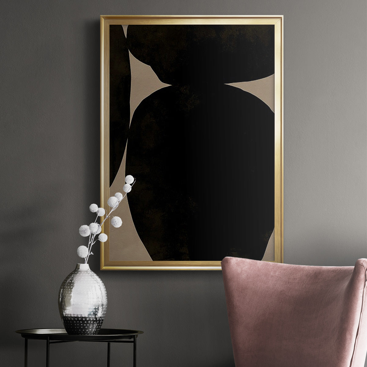 Heirloom Orbs II - Modern Framed Canvas Print