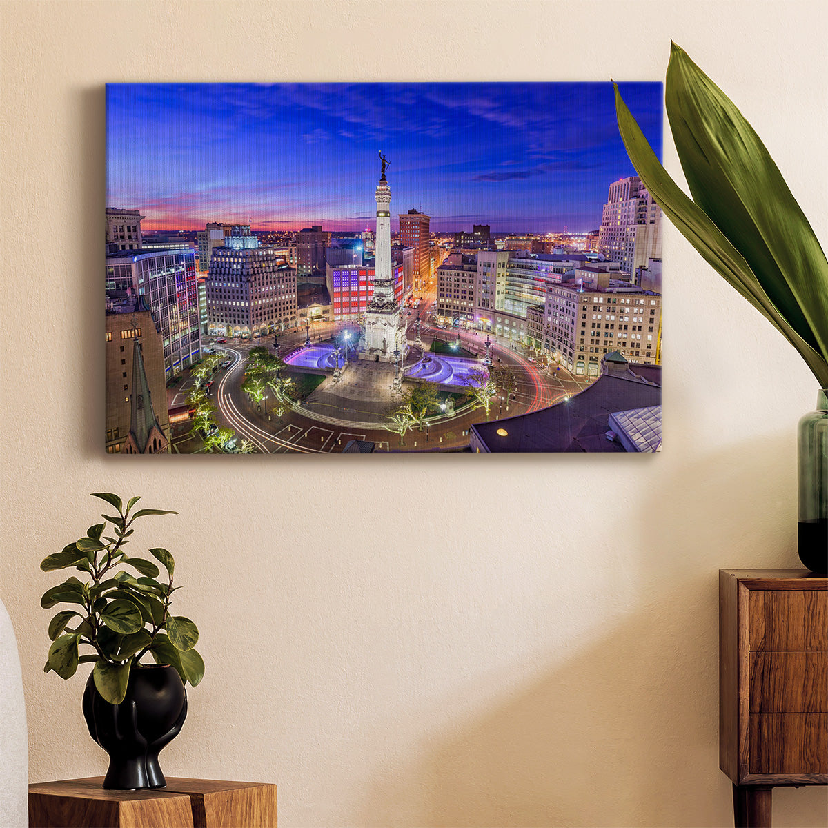 Indianapolis, Indiana Skyline - Canvas Art Print