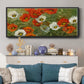 Poppy Symphony - Floater Framed Canvas Print