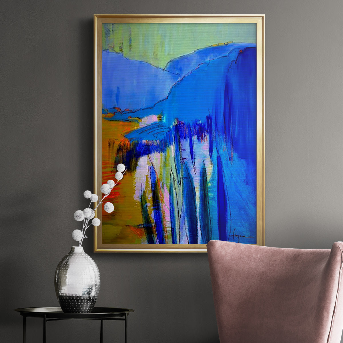 Fertile Dreams II - Modern Framed Canvas Print