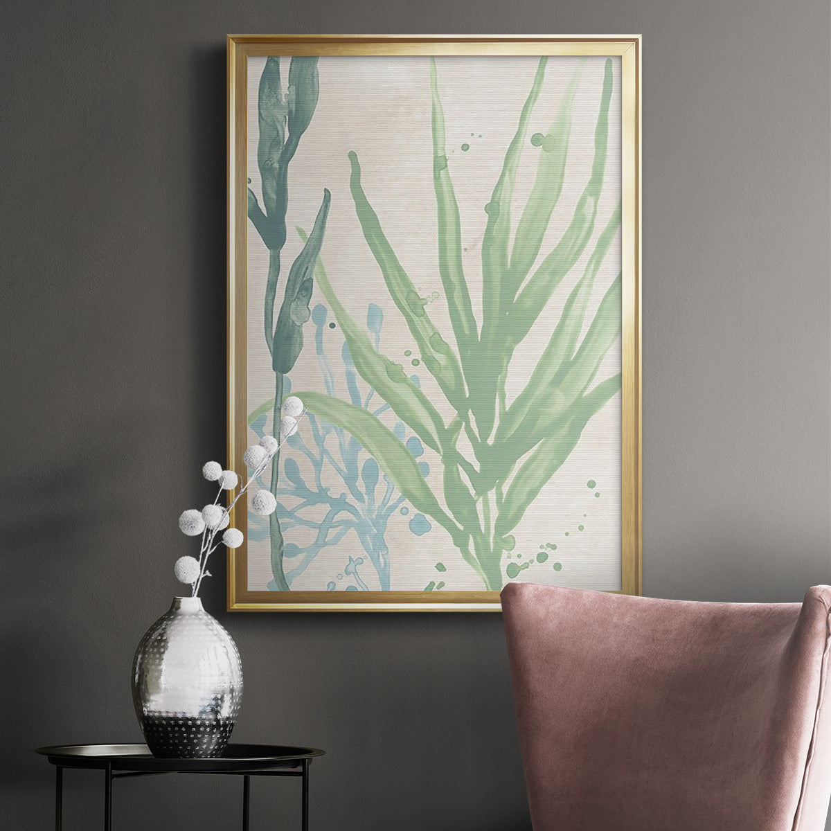 Swaying Seagrass I - Modern Framed Canvas Print