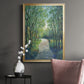 Golden Light Pathways I - Modern Framed Canvas Print