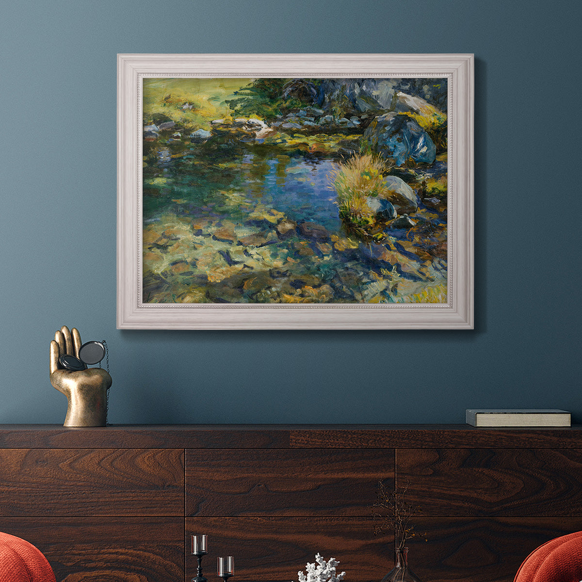 Alpine Pool - Ornate Framed Canvas Print