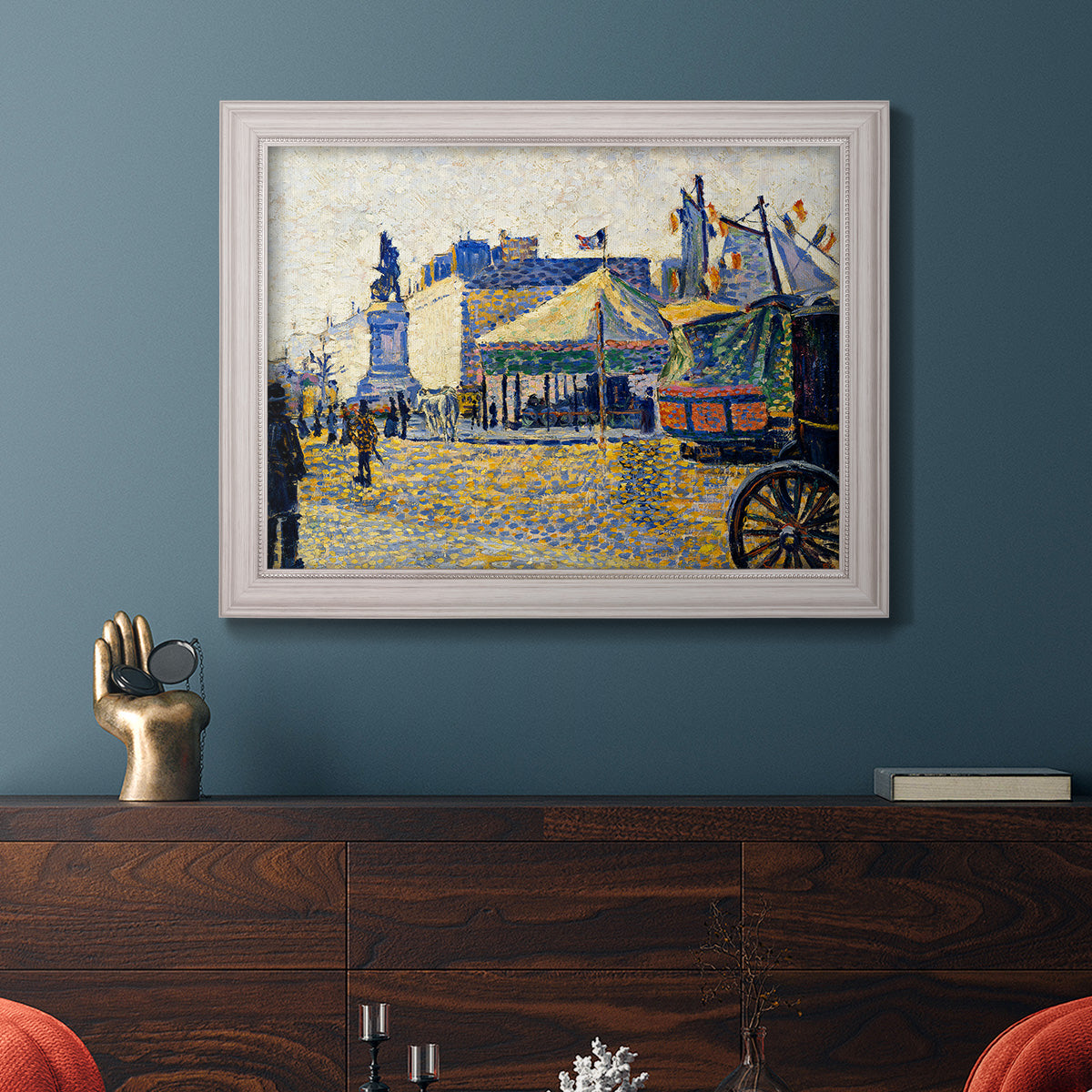 Place de Clichy - Ornate Framed Canvas Print