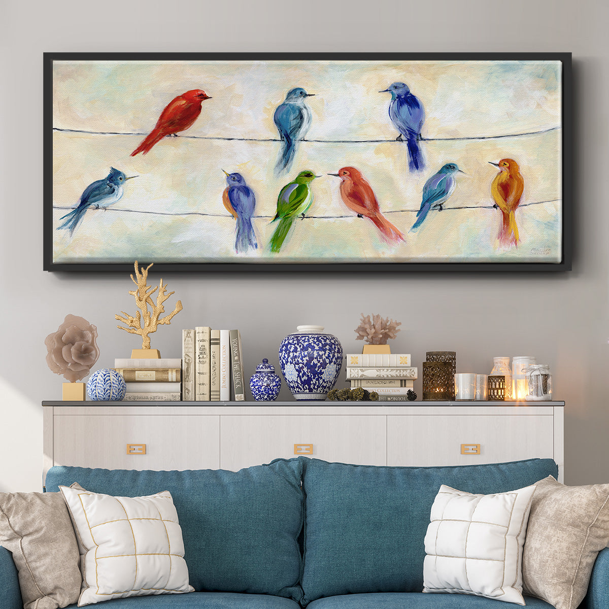 Chatter - Floater Framed Canvas Print