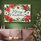 Christmas Flora Wreath Collection A - Framed Gallery Wrapped Canvas in Floating Frame