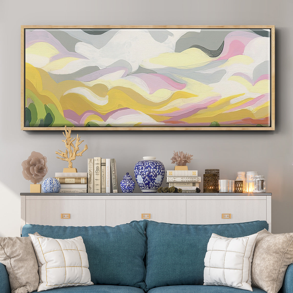 Valley Swirl I - Floater Framed Canvas Print