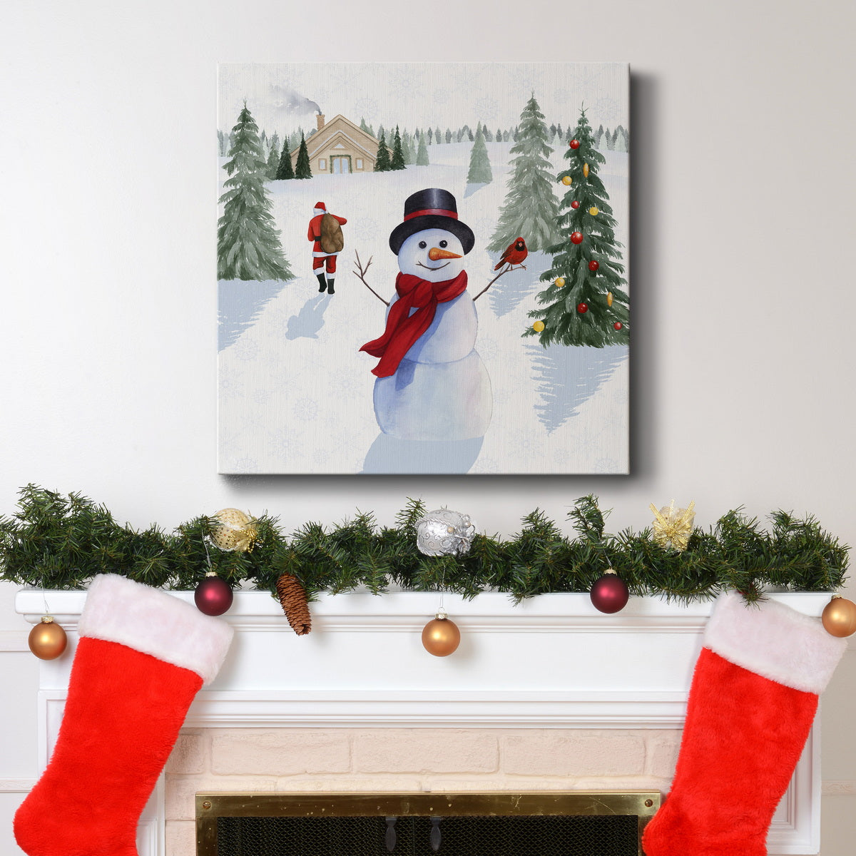 Santa's Snowmen I-Premium Gallery Wrapped Canvas - Ready to Hang