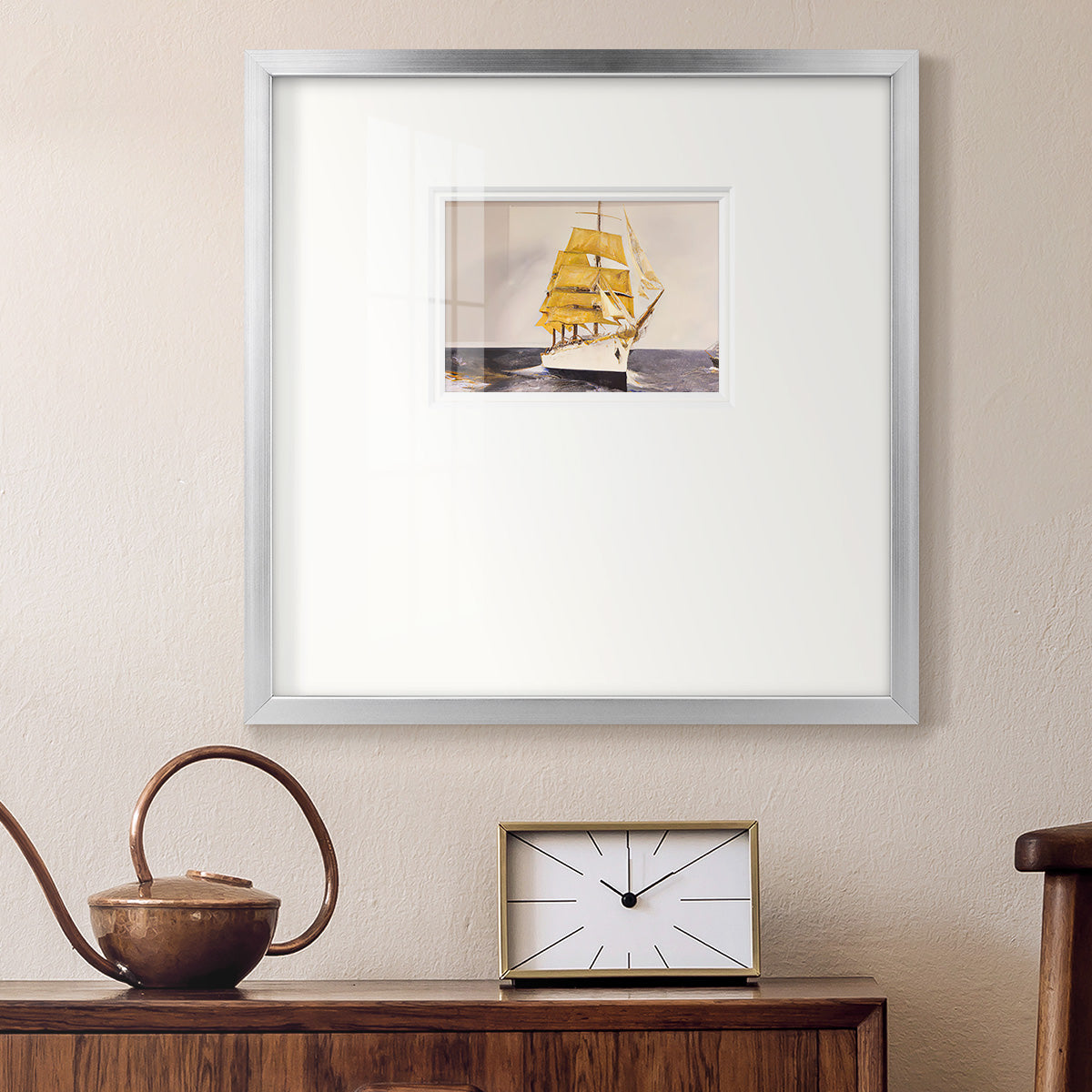 Golden Sailor Premium Framed Print Double Matboard