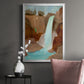 Turquoise Falls II - Modern Framed Canvas Print