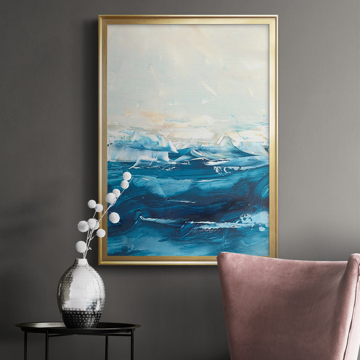 Wave after Wave II - Modern Framed Canvas Print